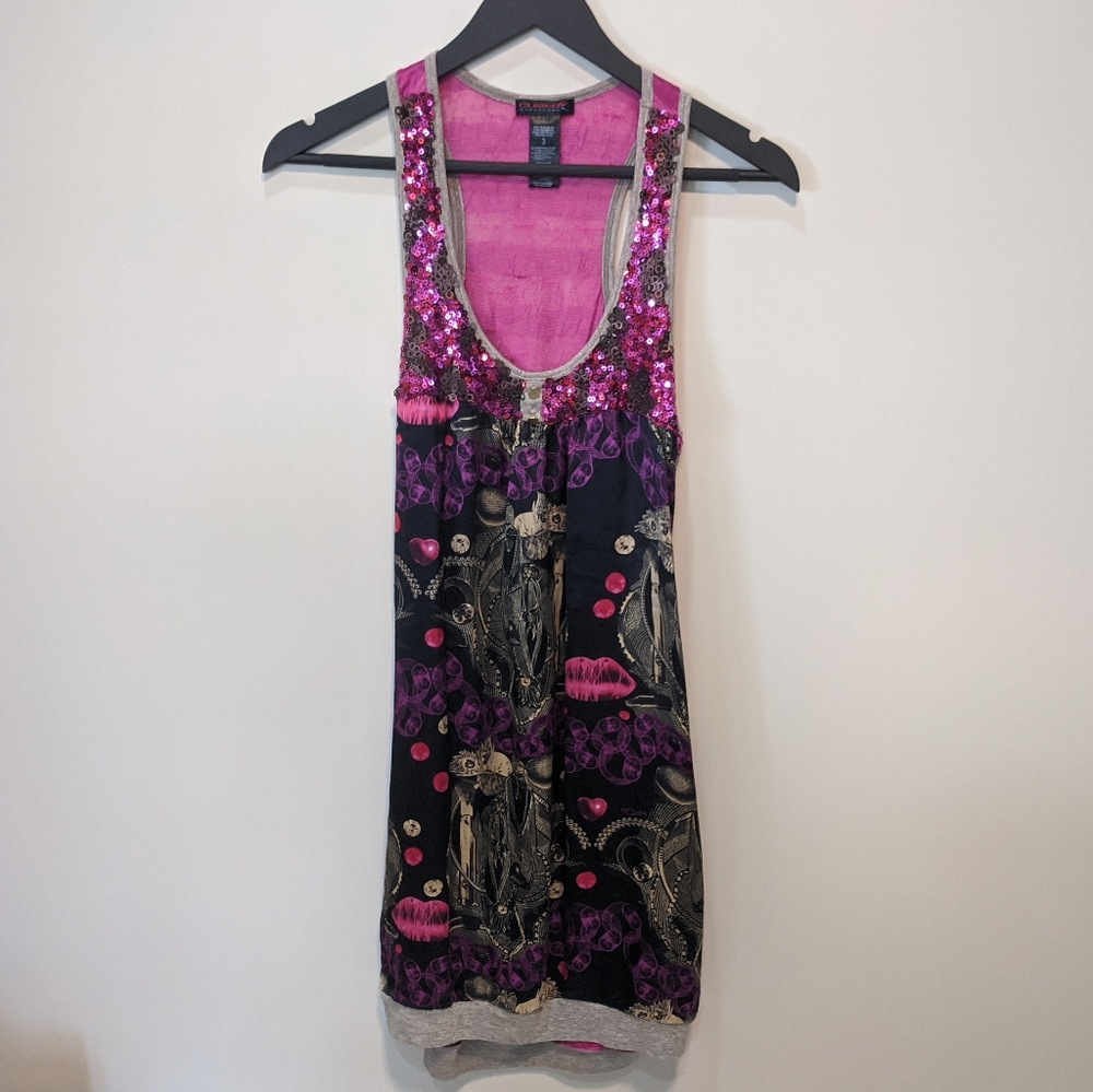 Custo Barcelona festival tunic dress silk sequin